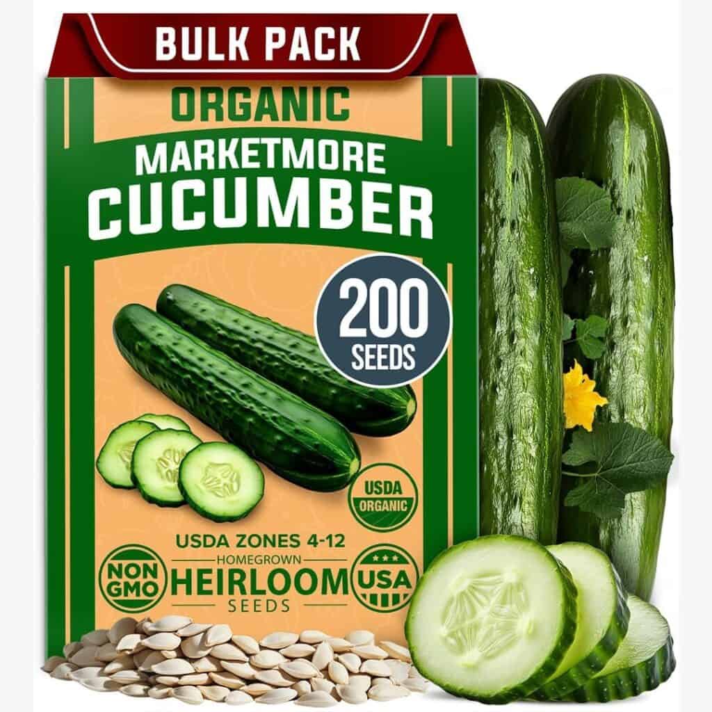 HOME GROWN Organic Marketmore Cucumber Seeds